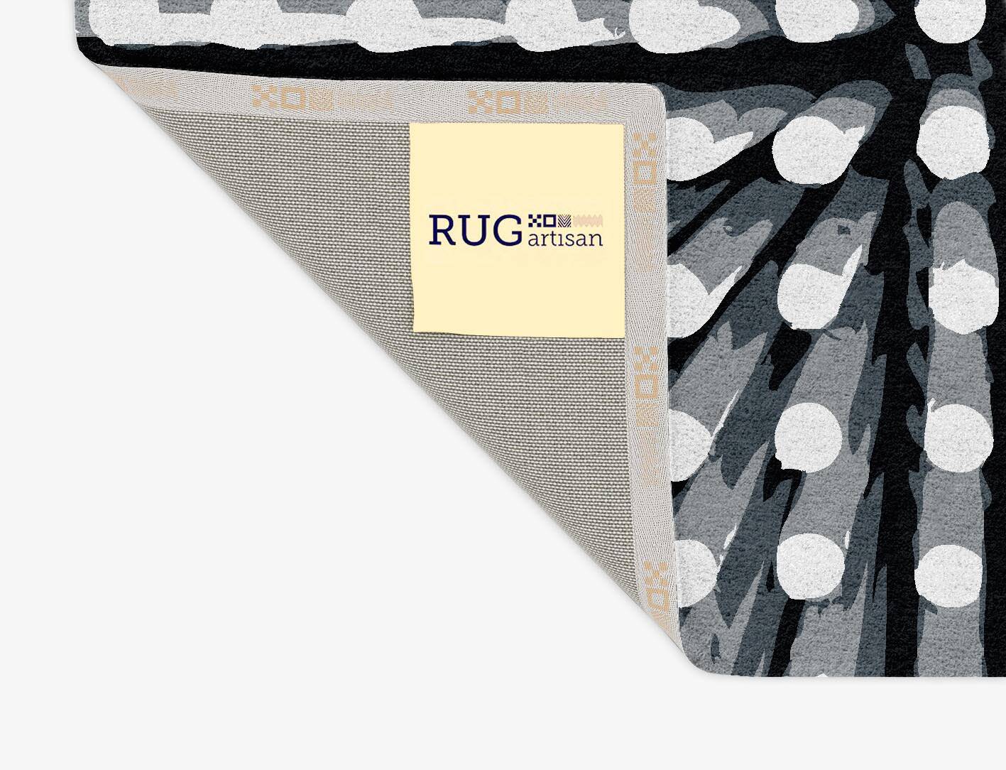 Grey Nucleus Monochrome Rectangle Hand Tufted Pure Wool Custom Rug by Rug Artisan
