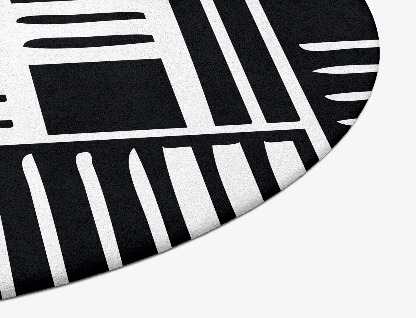 Grey Schema Monochrome Oval Hand Tufted Pure Wool Custom Rug by Rug Artisan