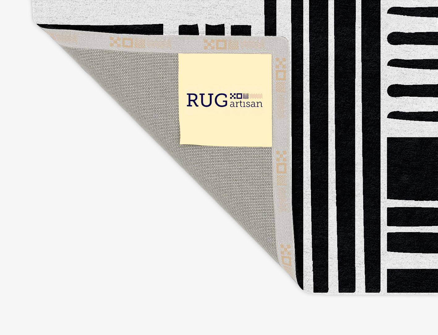 Grey Schema Monochrome Rectangle Hand Tufted Pure Wool Custom Rug by Rug Artisan