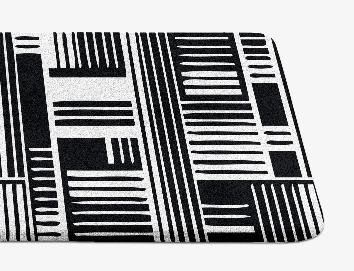 Grey Schema Monochrome Runner Hand Tufted Pure Wool Custom Rug by Rug Artisan