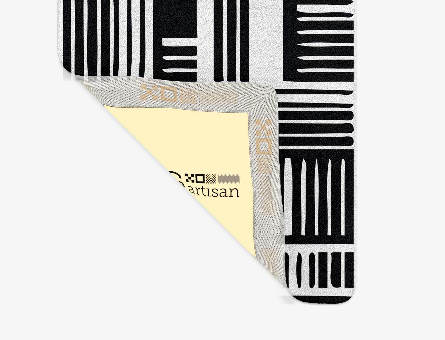 Grey Schema Monochrome Runner Hand Tufted Pure Wool Custom Rug by Rug Artisan