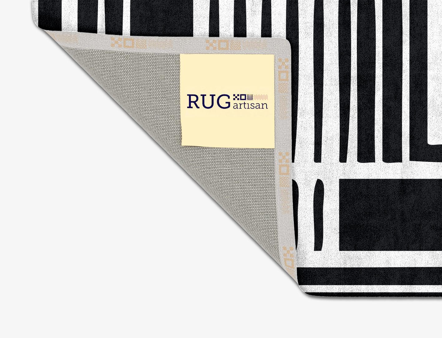 Grey Schema Monochrome Square Hand Tufted Bamboo Silk Custom Rug by Rug Artisan