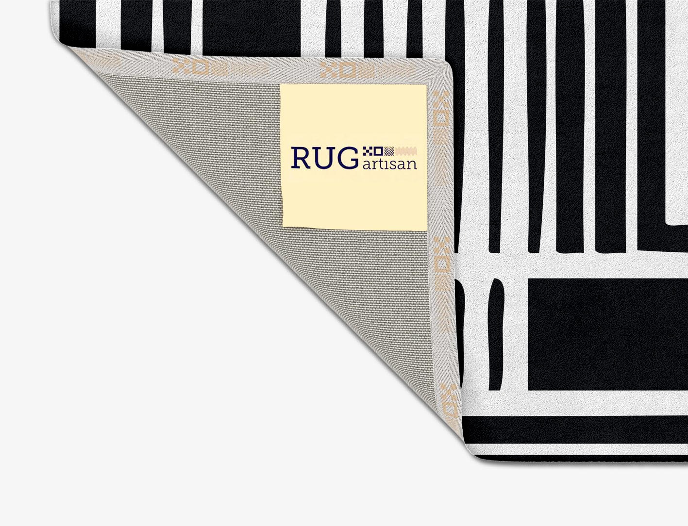 Grey Schema Monochrome Square Hand Tufted Pure Wool Custom Rug by Rug Artisan