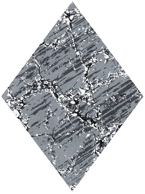 Grey Sear Monochrome Diamond Hand Tufted Pure Wool Custom Rug by Rug Artisan