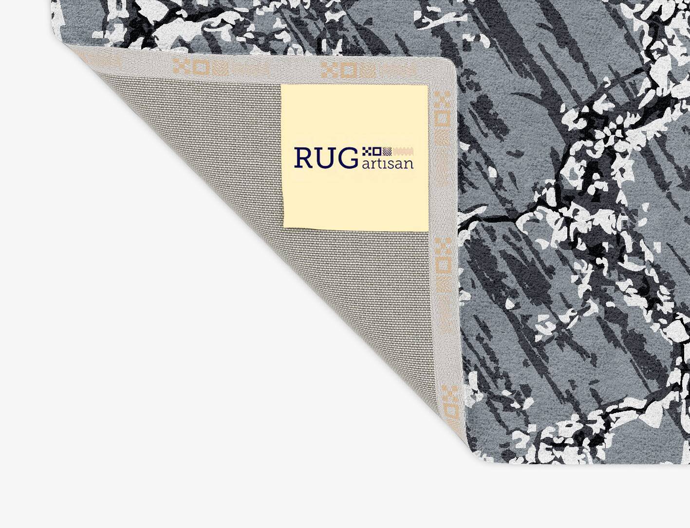 Grey Sear Monochrome Rectangle Hand Tufted Pure Wool Custom Rug by Rug Artisan