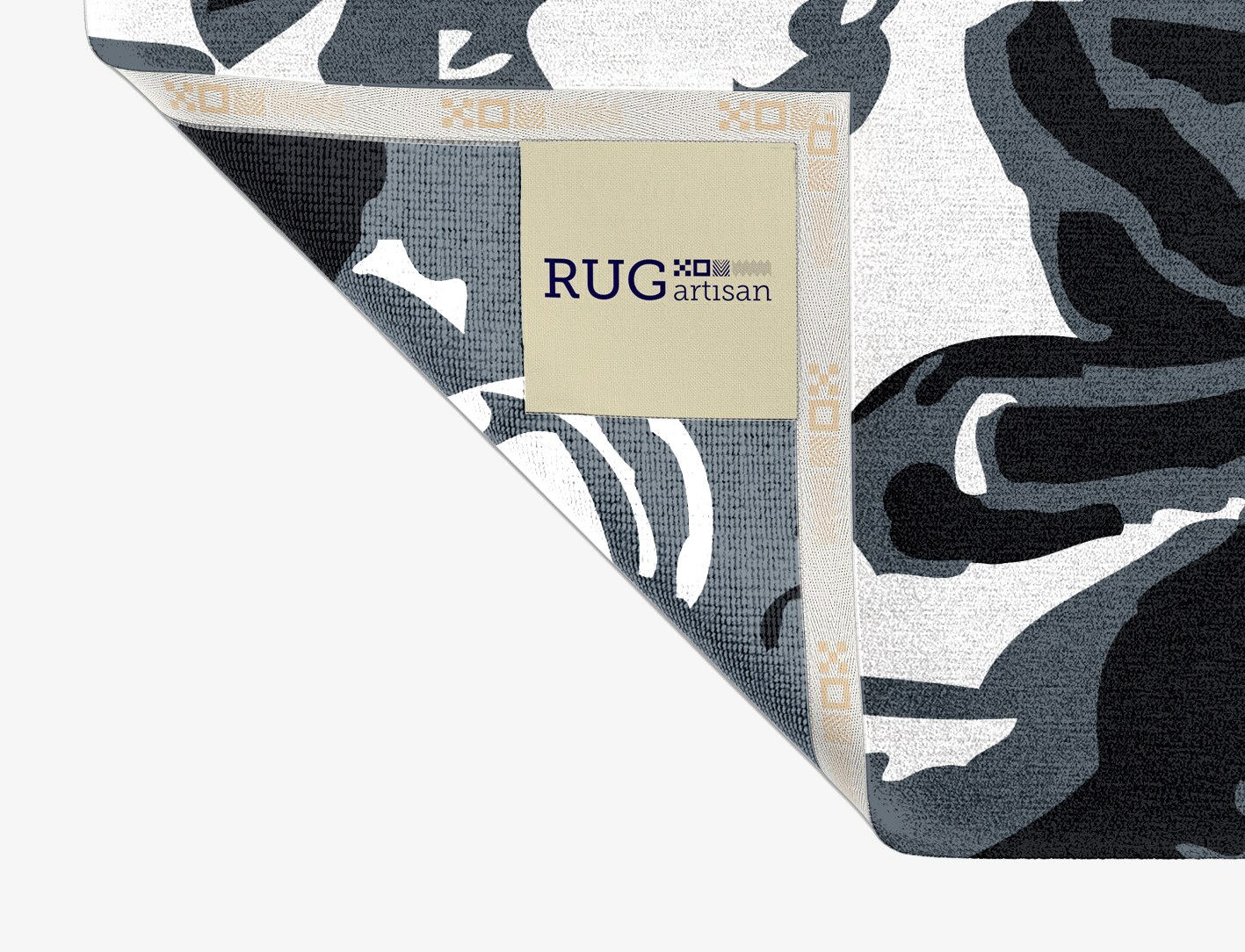 Grey Waters Monochrome Rectangle Hand Knotted Tibetan Wool Custom Rug by Rug Artisan
