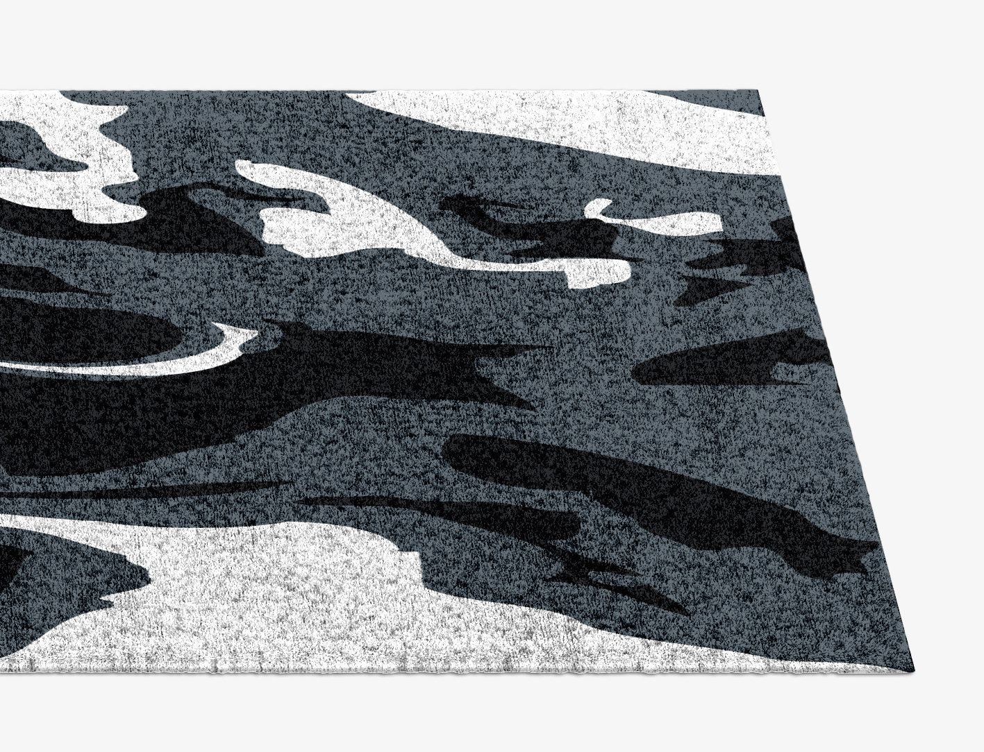 Grey Waters Monochrome Runner Hand Knotted Bamboo Silk Custom Rug by Rug Artisan