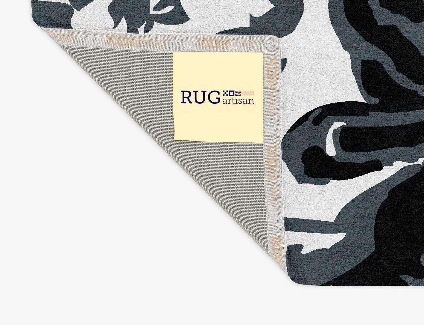 Grey Waters Monochrome Rectangle Hand Tufted Pure Wool Custom Rug by Rug Artisan