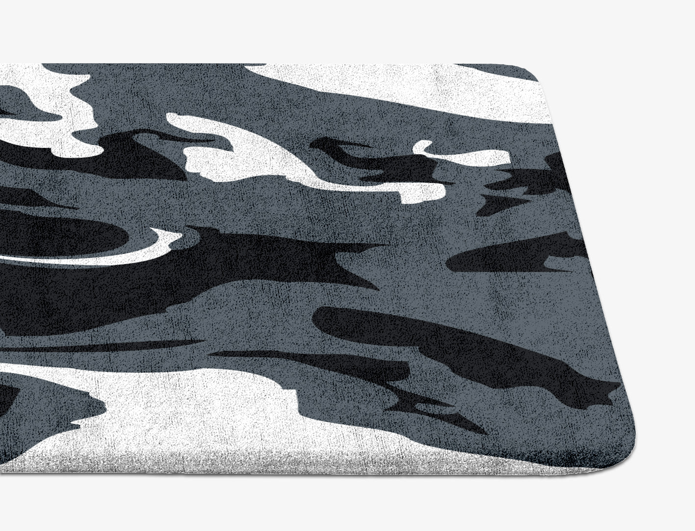 Grey Waters Monochrome Runner Hand Tufted Bamboo Silk Custom Rug by Rug Artisan