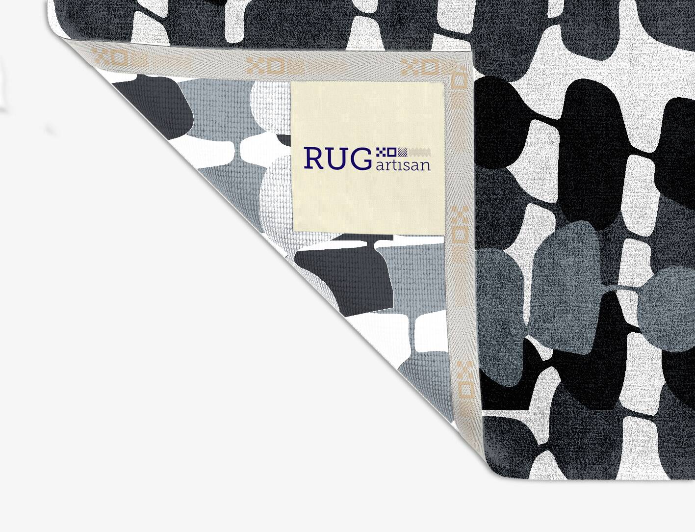 Grey Wax Monochrome Square Hand Knotted Bamboo Silk Custom Rug by Rug Artisan