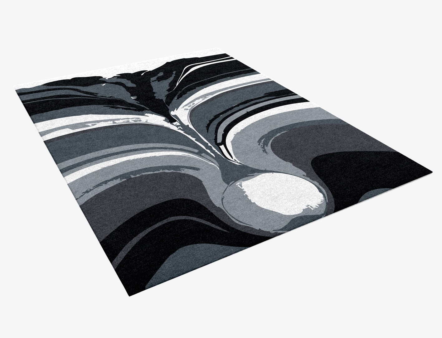 Greymount Monochrome Rectangle Hand Knotted Tibetan Wool Custom Rug by Rug Artisan