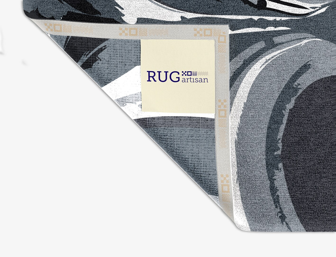 Greymount Monochrome Square Hand Knotted Tibetan Wool Custom Rug by Rug Artisan