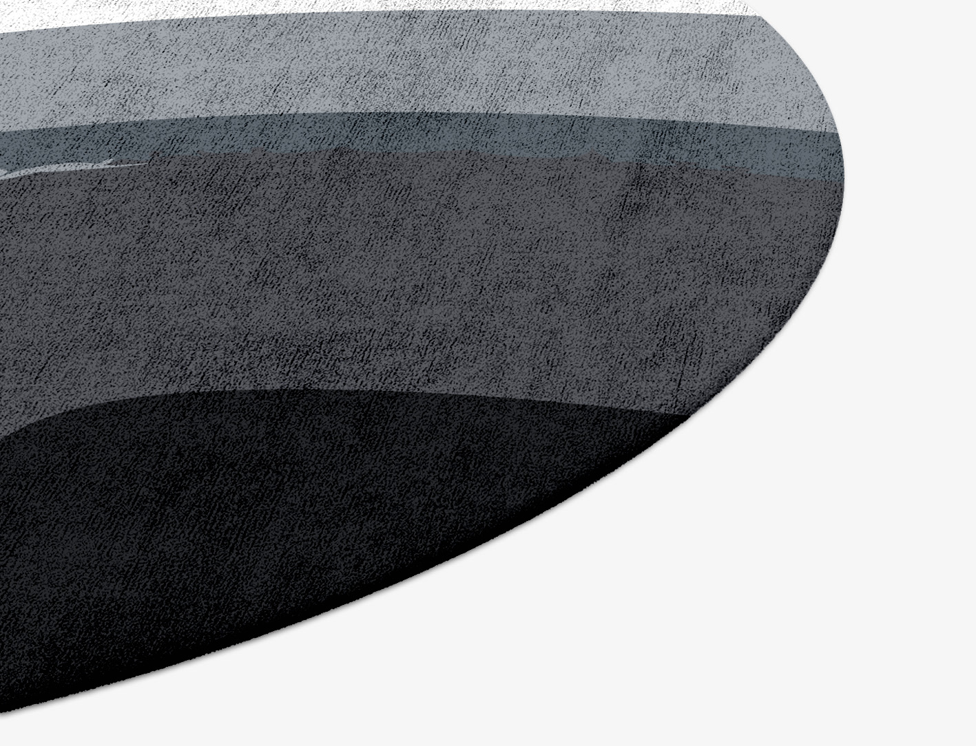 Greymount Monochrome Round Hand Tufted Bamboo Silk Custom Rug by Rug Artisan