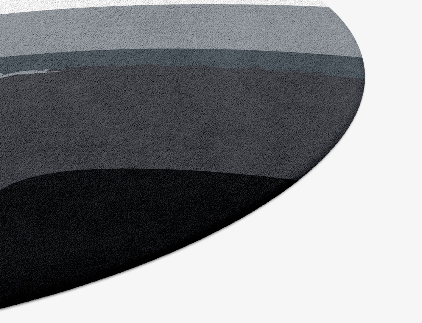 Greymount Monochrome Round Hand Tufted Pure Wool Custom Rug by Rug Artisan