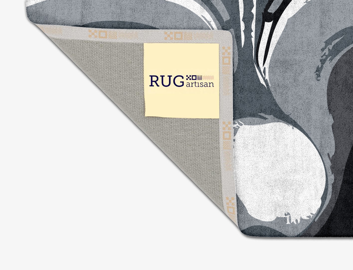 Greymount Monochrome Square Hand Tufted Bamboo Silk Custom Rug by Rug Artisan