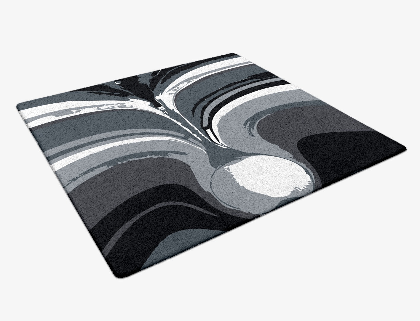 Greymount Monochrome Square Hand Tufted Pure Wool Custom Rug by Rug Artisan