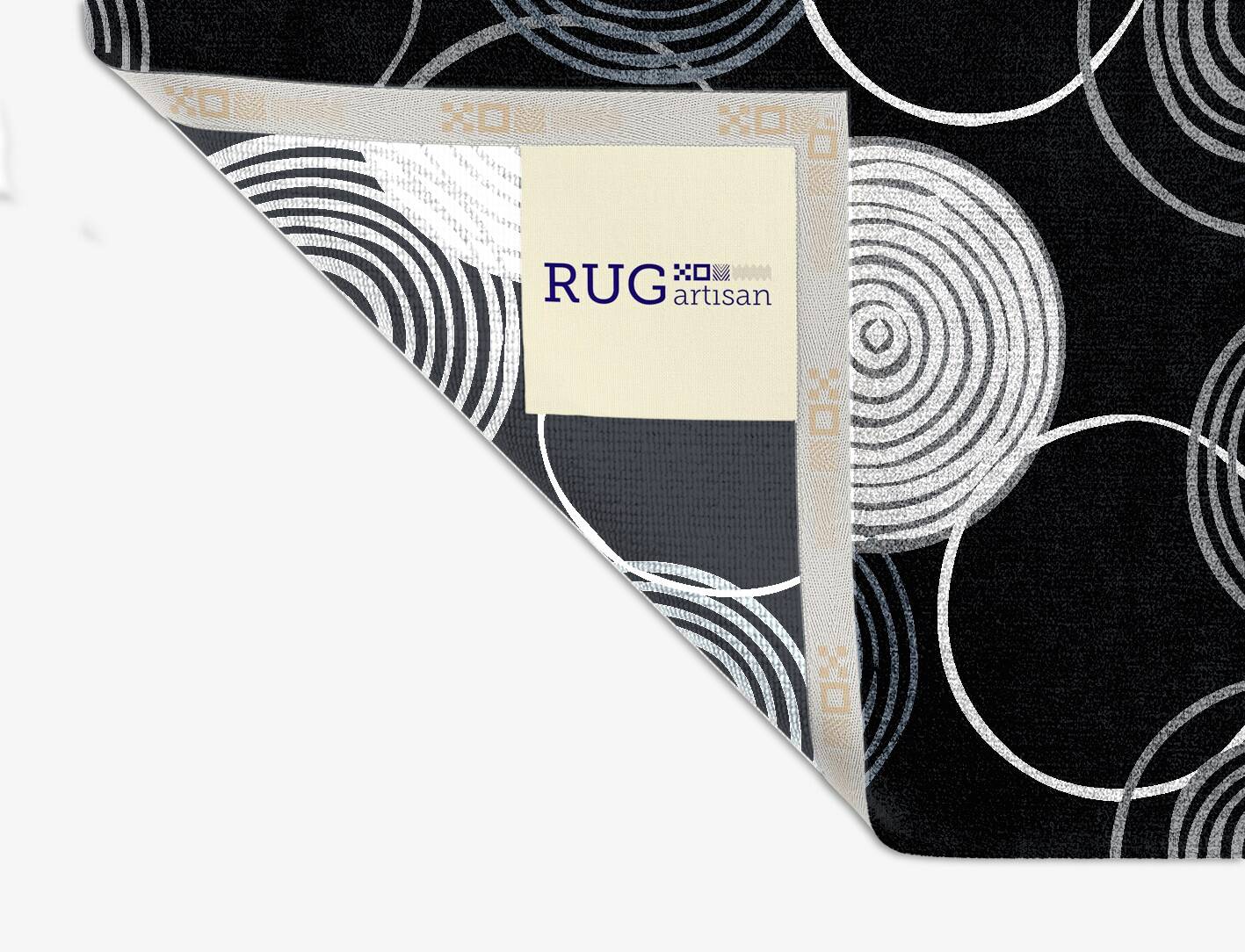 Greys Monochrome Square Hand Knotted Bamboo Silk Custom Rug by Rug Artisan
