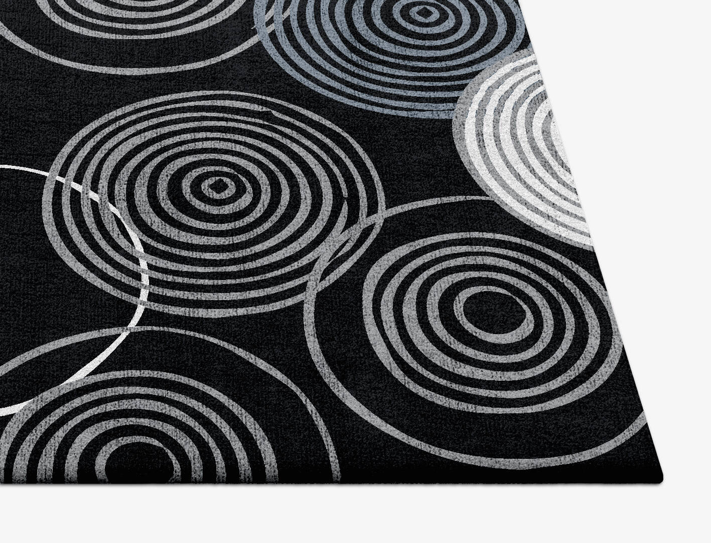 Greys Monochrome Square Hand Tufted Bamboo Silk Custom Rug by Rug Artisan
