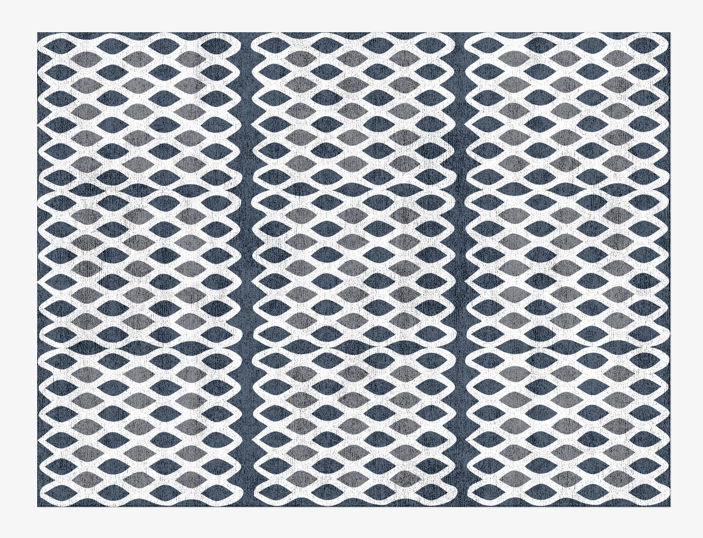 Greyscale Net Monochrome Rectangle Hand Knotted Bamboo Silk Custom Rug by Rug Artisan
