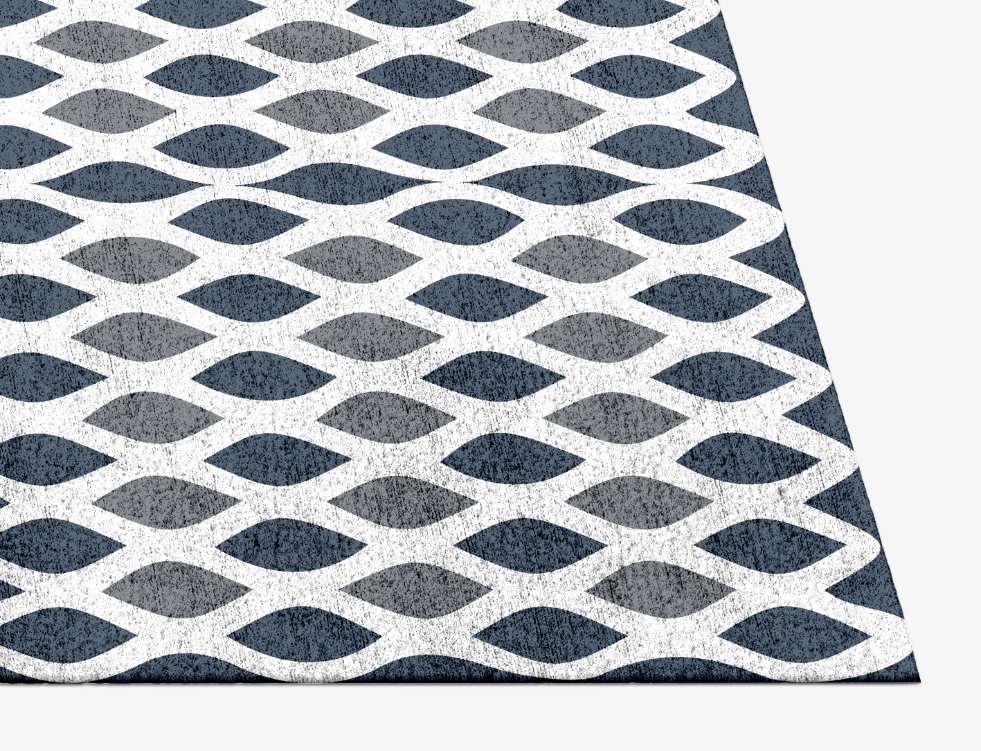 Greyscale Net Monochrome Rectangle Hand Knotted Bamboo Silk Custom Rug by Rug Artisan