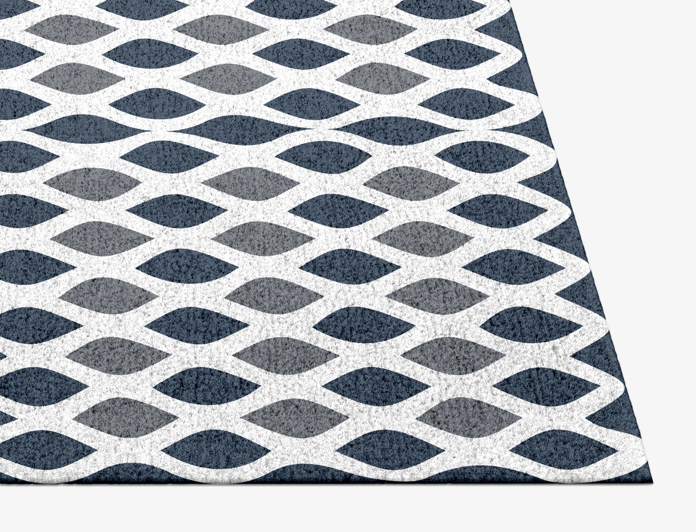 Greyscale Net Monochrome Rectangle Hand Knotted Tibetan Wool Custom Rug by Rug Artisan