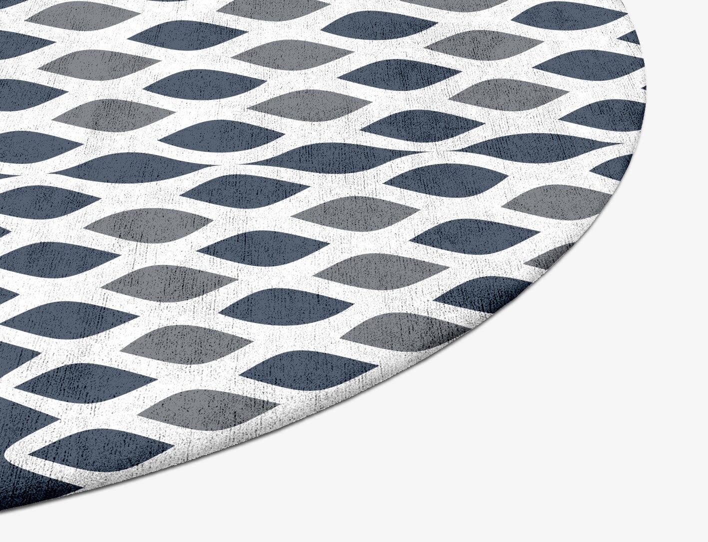 Greyscale Net Monochrome Oval Hand Tufted Bamboo Silk Custom Rug by Rug Artisan