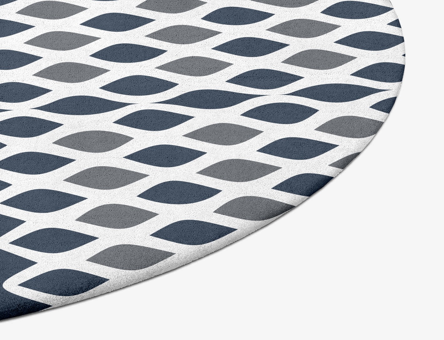 Greyscale Net Monochrome Oval Hand Tufted Pure Wool Custom Rug by Rug Artisan