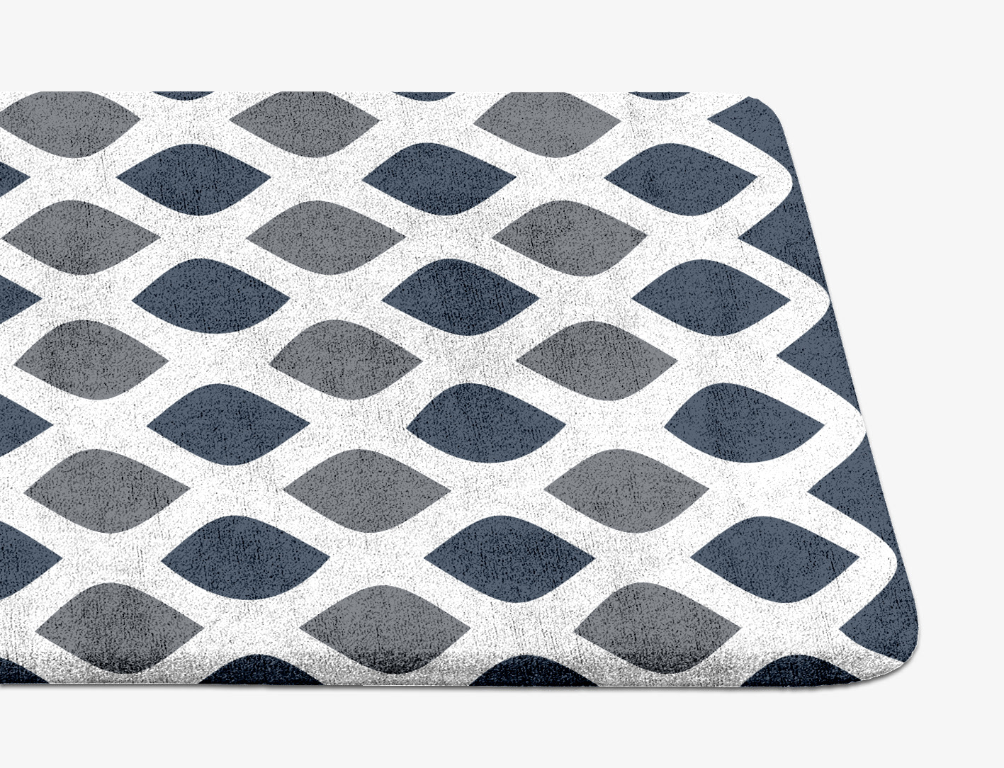 Greyscale Net Monochrome Runner Hand Tufted Bamboo Silk Custom Rug by Rug Artisan