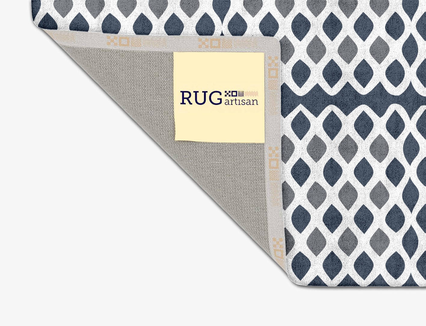 Greyscale Net Monochrome Square Hand Tufted Bamboo Silk Custom Rug by Rug Artisan