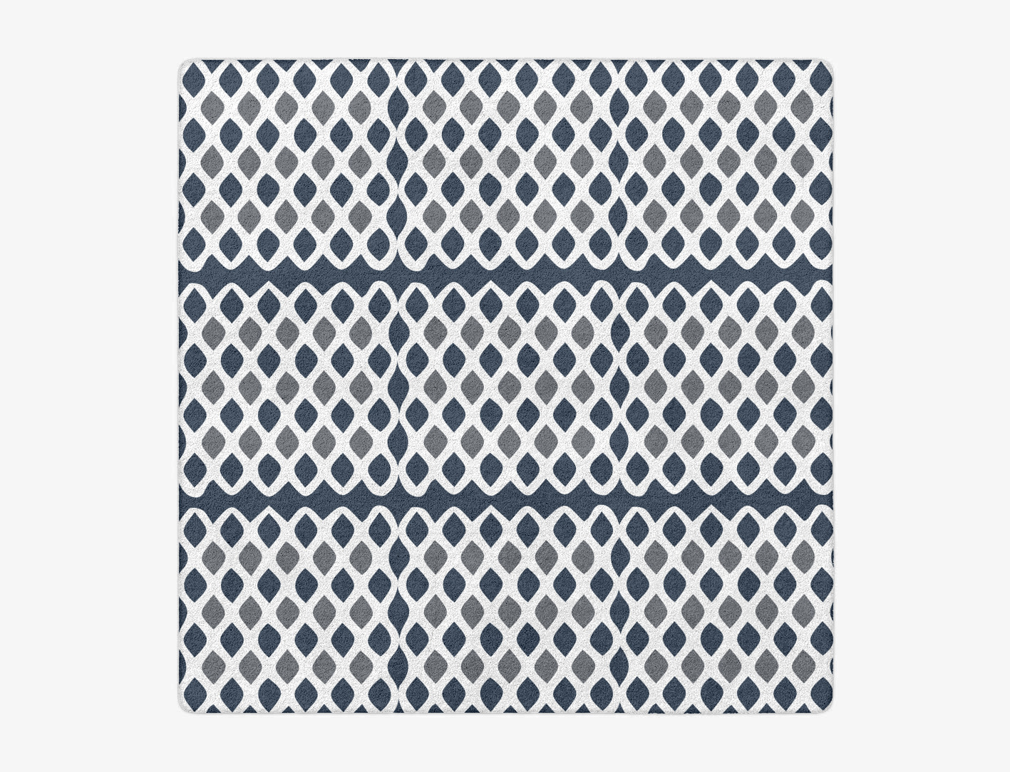 Greyscale Net Monochrome Square Hand Tufted Pure Wool Custom Rug by Rug Artisan