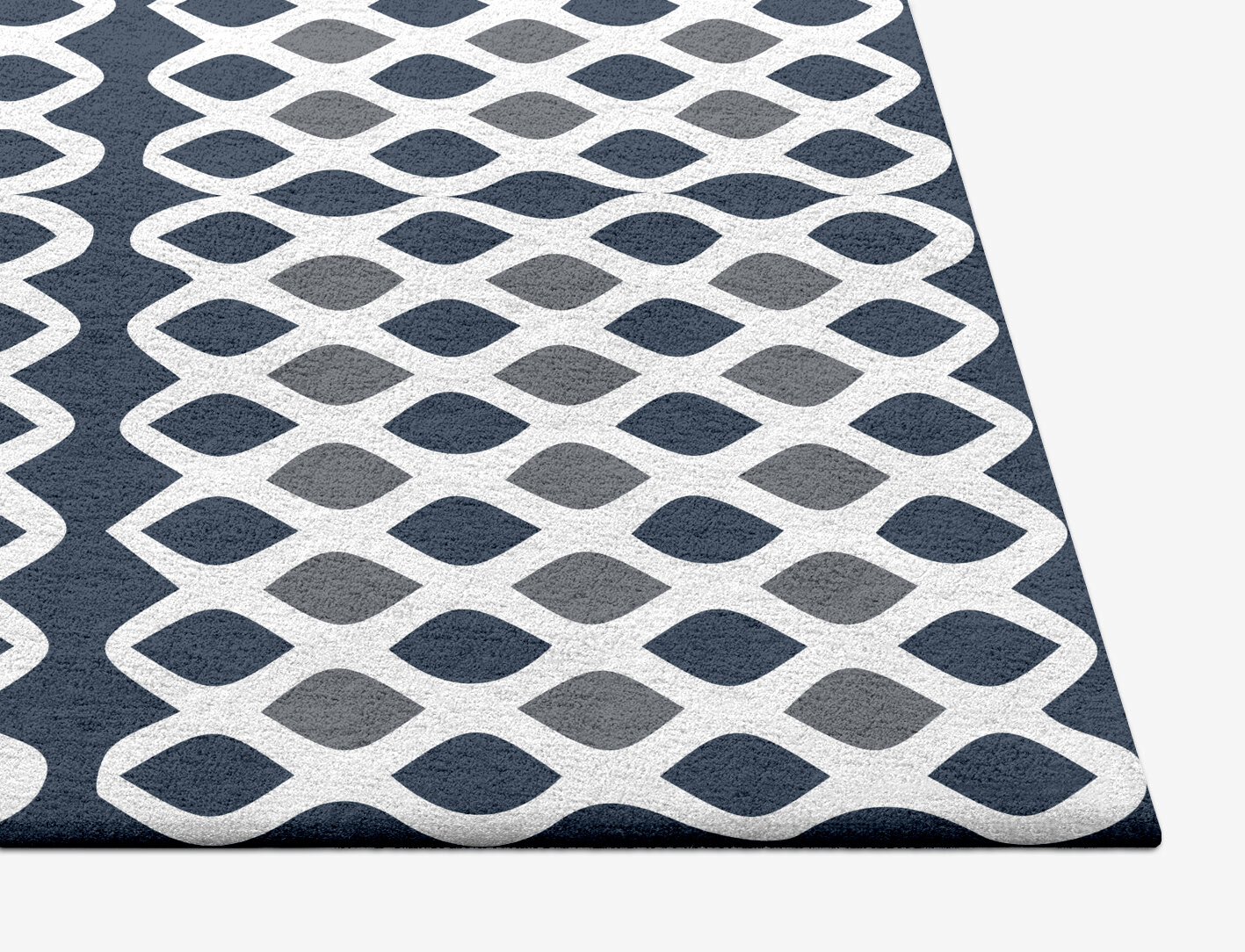 Greyscale Net Monochrome Square Hand Tufted Pure Wool Custom Rug by Rug Artisan