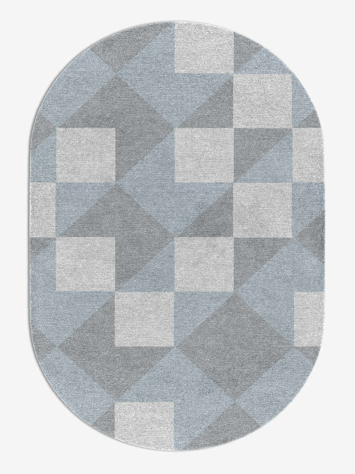 Grid Capsule Hand Knotted Tibetan Wool custom handmade rug