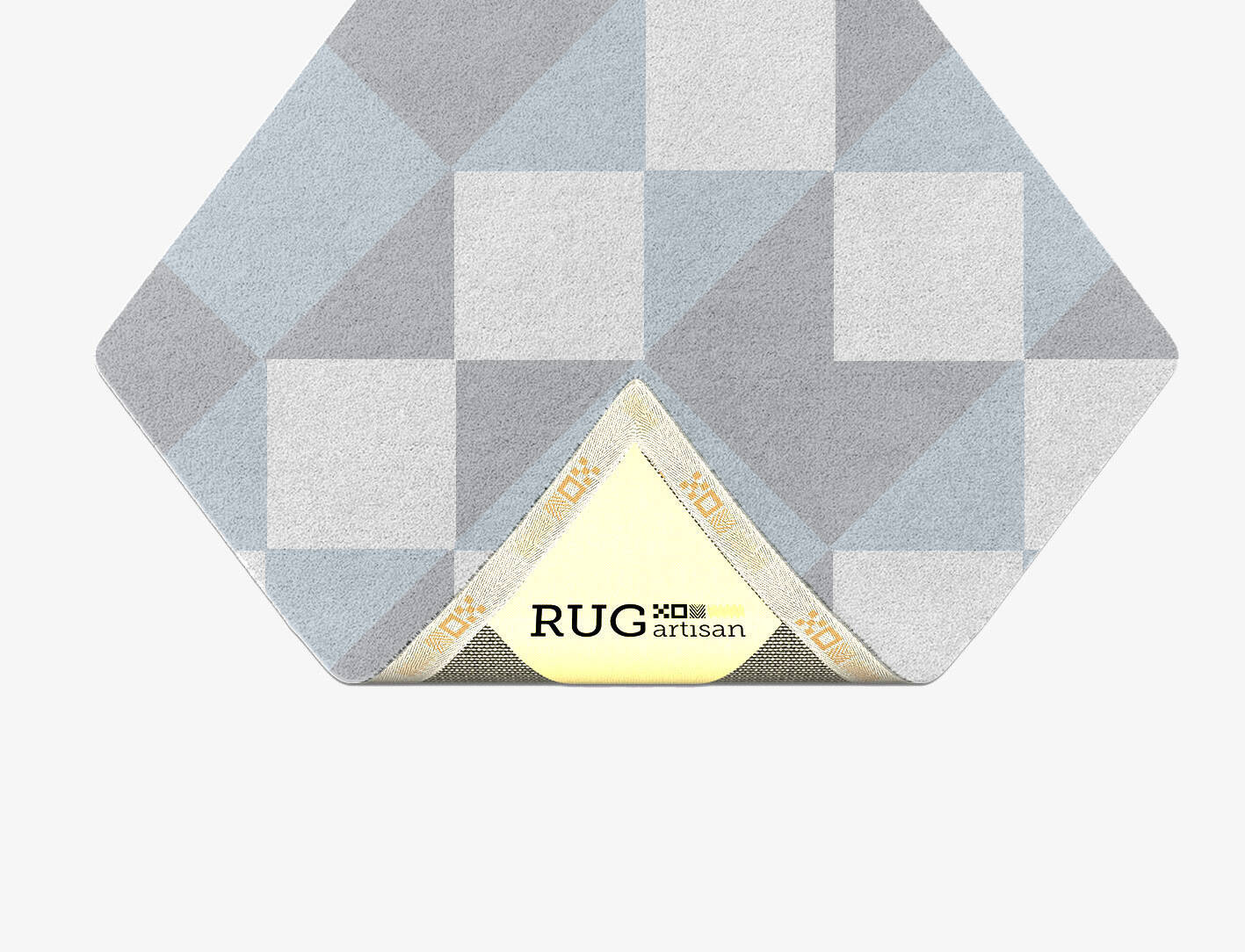Grid Geometric Diamond Hand Tufted Pure Wool Custom Rug by Rug Artisan