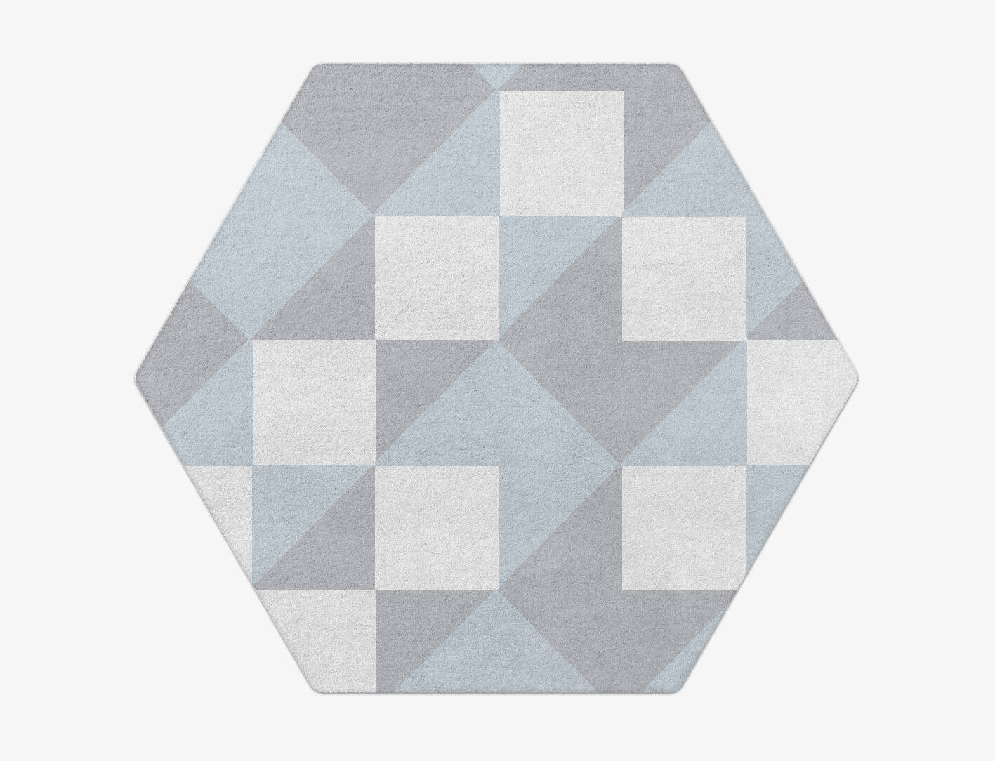 Grid Geometric Hexagon Hand Tufted Pure Wool Custom Rug by Rug Artisan