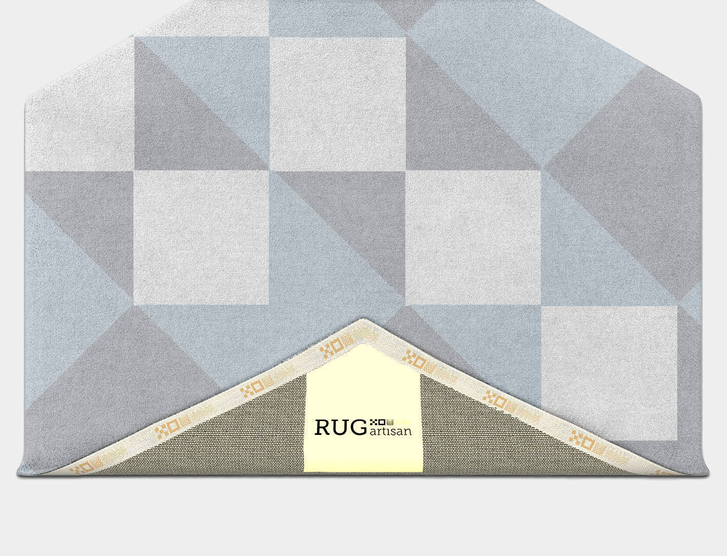 Grid Geometric Hexagon Hand Tufted Pure Wool Custom Rug by Rug Artisan