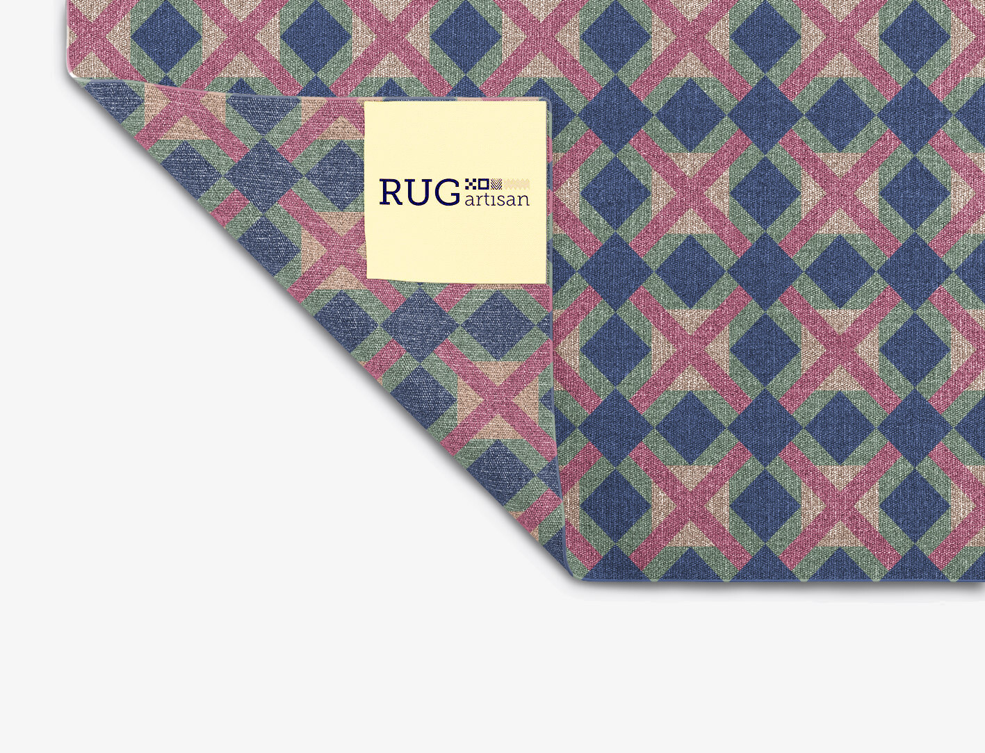Griffon Geometric Square Flatweave New Zealand Wool Custom Rug by Rug Artisan