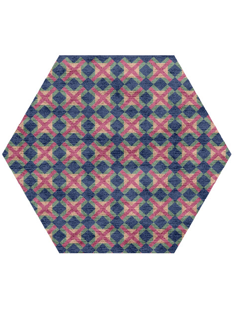 Griffon Geometric Hexagon Hand Knotted Bamboo Silk Custom Rug by Rug Artisan