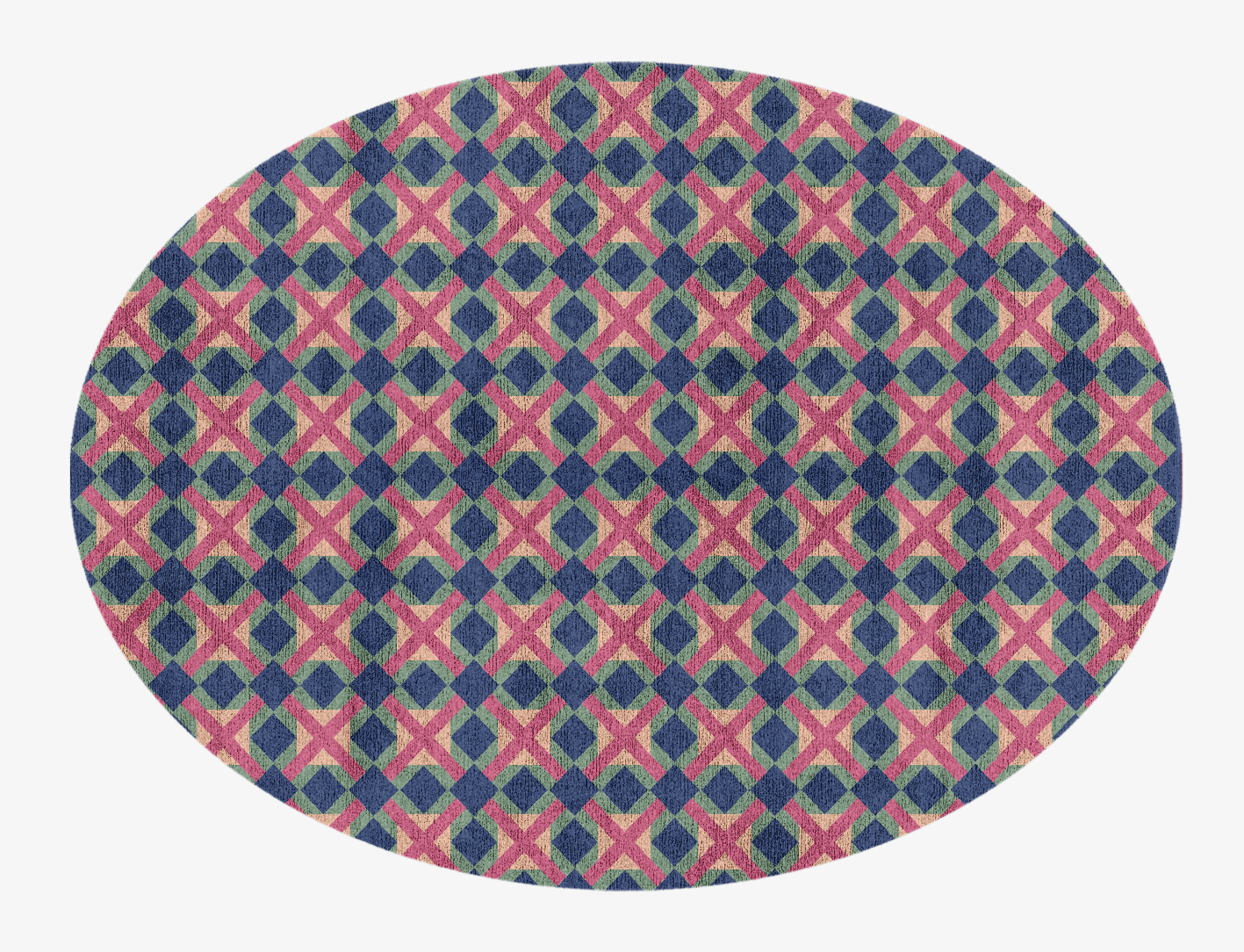 Griffon Geometric Oval Hand Knotted Bamboo Silk Custom Rug by Rug Artisan