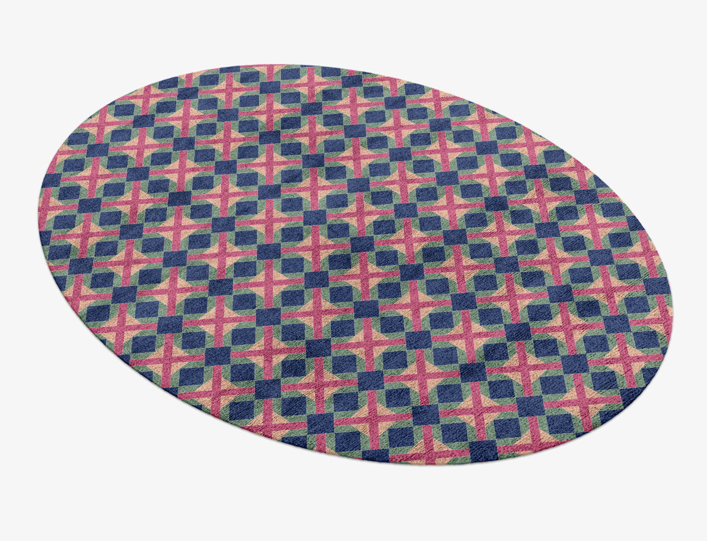 Griffon Geometric Oval Hand Knotted Bamboo Silk Custom Rug by Rug Artisan