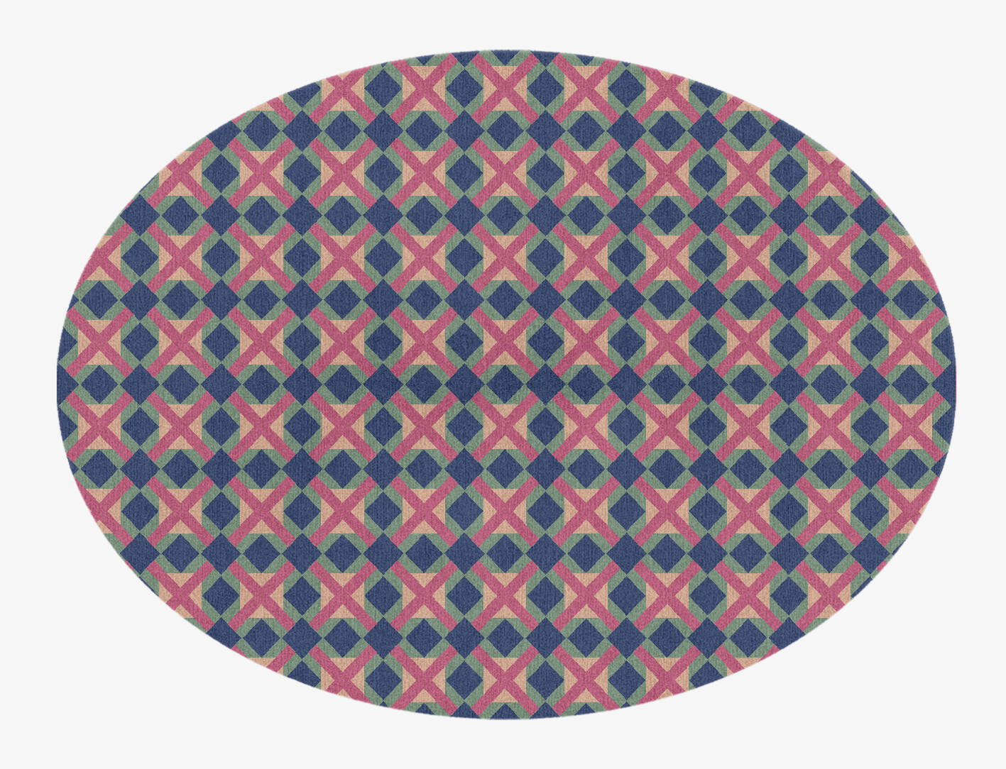 Griffon Geometric Oval Hand Knotted Tibetan Wool Custom Rug by Rug Artisan