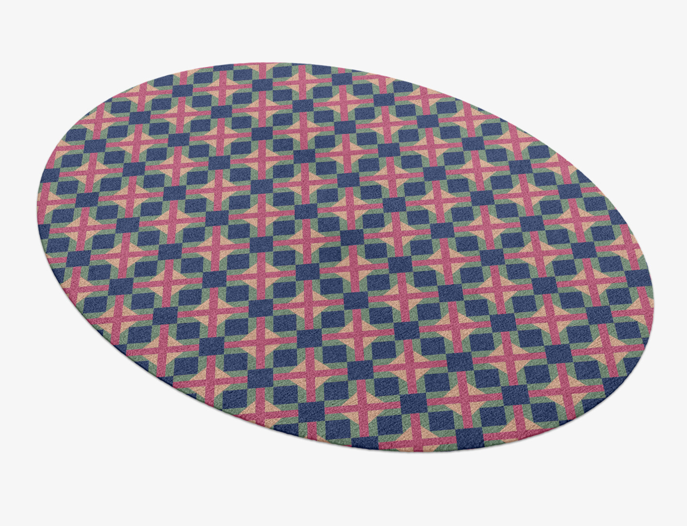 Griffon Geometric Oval Hand Knotted Tibetan Wool Custom Rug by Rug Artisan