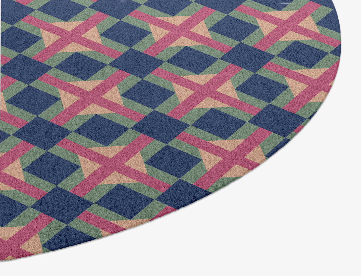 Griffon Geometric Oval Hand Knotted Tibetan Wool Custom Rug by Rug Artisan