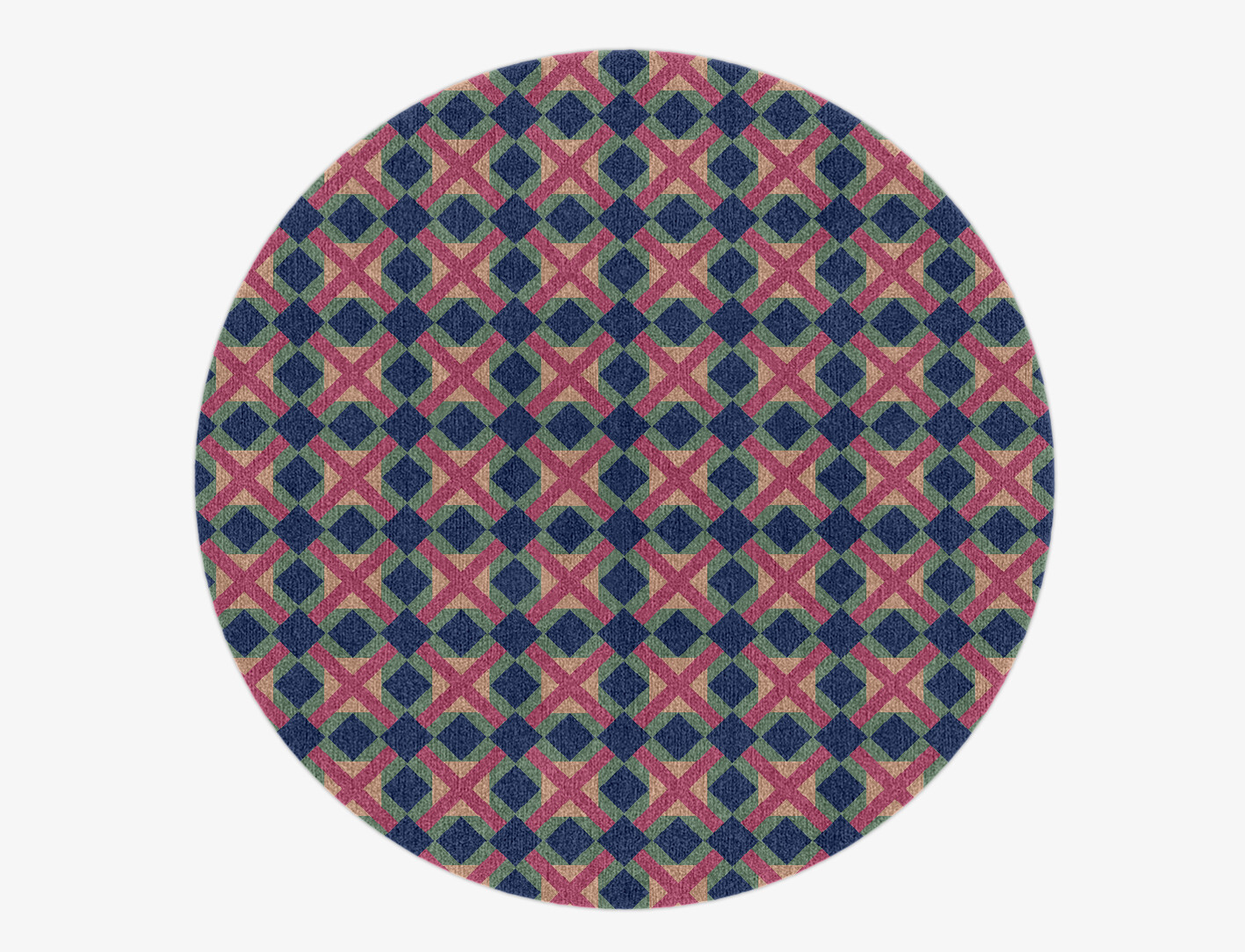 Griffon Geometric Round Hand Knotted Tibetan Wool Custom Rug by Rug Artisan