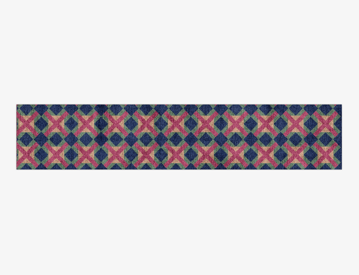 Griffon Geometric Runner Hand Knotted Bamboo Silk Custom Rug by Rug Artisan