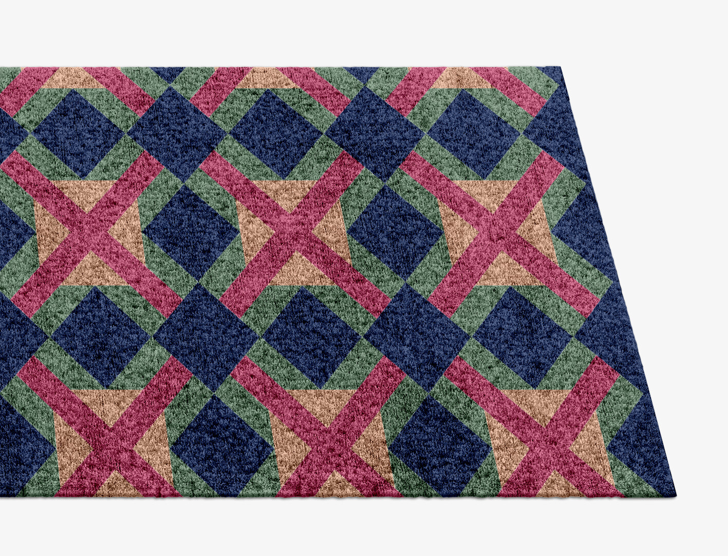 Griffon Geometric Runner Hand Knotted Bamboo Silk Custom Rug by Rug Artisan