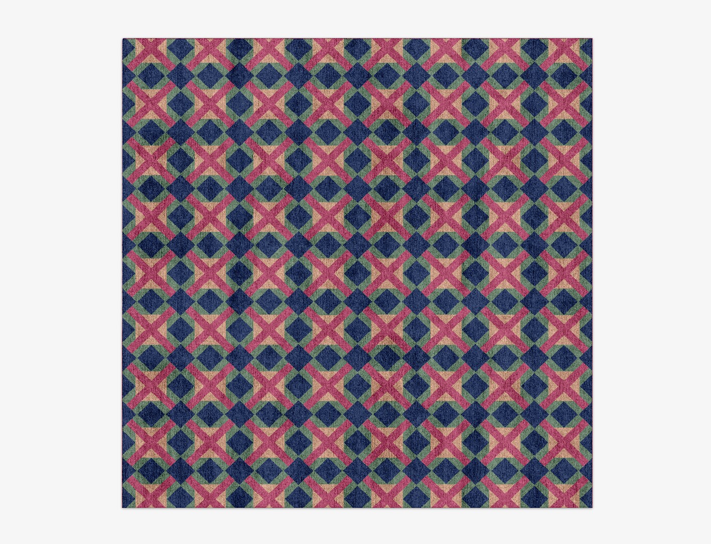Griffon Geometric Square Hand Knotted Bamboo Silk Custom Rug by Rug Artisan