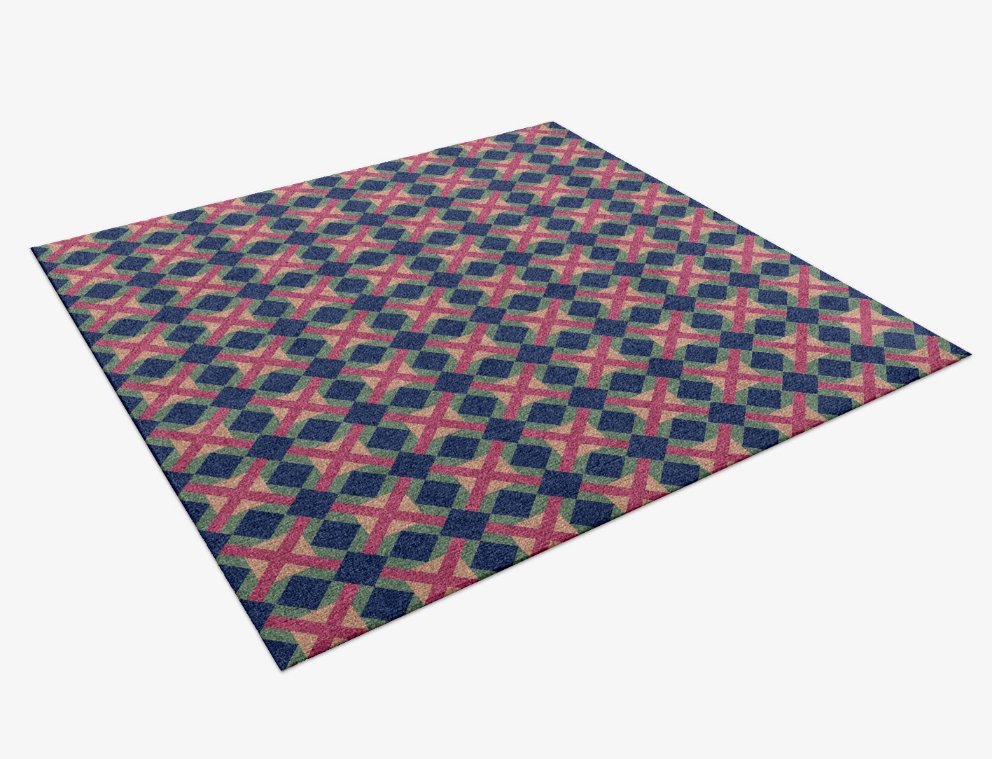Griffon Geometric Square Hand Knotted Tibetan Wool Custom Rug by Rug Artisan