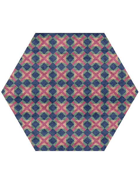 Griffon Geometric Hexagon Hand Tufted Bamboo Silk Custom Rug by Rug Artisan