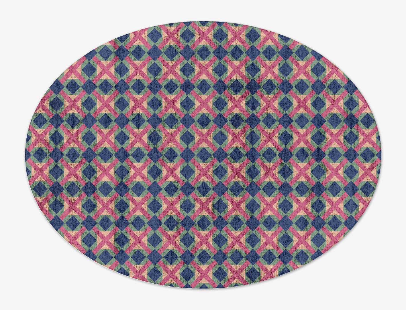 Griffon Geometric Oval Hand Tufted Bamboo Silk Custom Rug by Rug Artisan