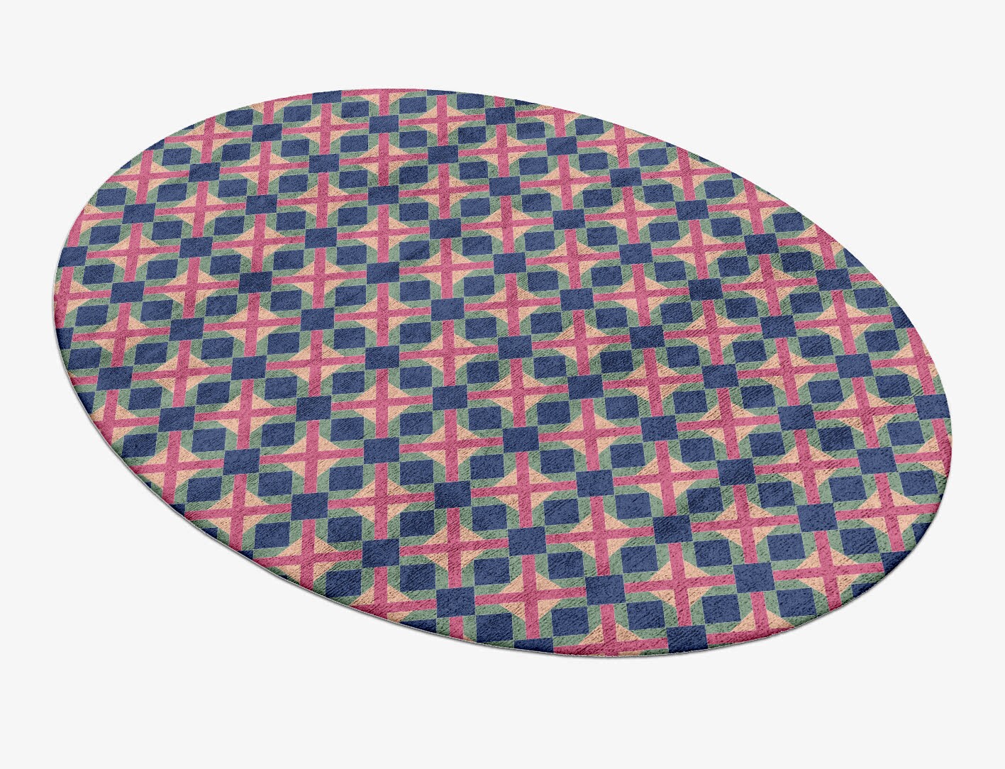 Griffon Geometric Oval Hand Tufted Bamboo Silk Custom Rug by Rug Artisan